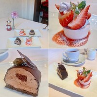 ラ・リリアーナ - チョコムースケーキと苺ムースケーキ/食後のドリンク