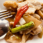 龍天楼 - 豚肉 搾菜の炒め物