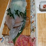 対馬のどぐろとイカ活き造り 博多 魚蔵 - やりいか活き造り