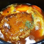 肉屋の飯屋 - 石鍋牛タンデミグラス煮込みハンバーグ定食