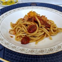 byebyeblues TOKYO - 鹿児島県産天然高エビとドライトマトのトンナレッリ（2022.12）