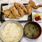 Torichuu Sagamino Tei - 名物若鳥のてば揚げ+ライスセット ¥660+¥330-