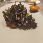 ASAHINA Gastronome - 生雲丹＆活帆立貝柱、スペルト小麦のリゾット