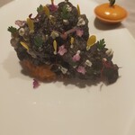 ASAHINA Gastronome - 生雲丹＆活帆立貝柱、スペルト小麦のリゾット