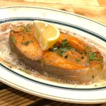 Char-grilled Norwegian salmon with burnt butter sauce