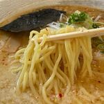 らーめん 謙正 - 特製魚介とんこつ塩の麺