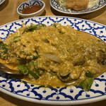 Tairyouriresutoran Namuchai Okazaki - ソフトシェルのカレー炒め　とてもたっぷり量で蟹味噌を妻が食べれないので一人で食べたら持て余すが、良い味でした