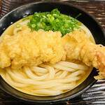 うどん 丸香 - ・海老天オンザかけうどん