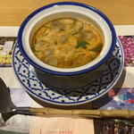 Tairyouriresutoran Namuchai Okazaki - トムヤムクン、ハーフ　食べれない食材は少ない。嫌な香りは無くて美味しい