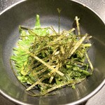 三酉屋 - わさび菜漬け385円