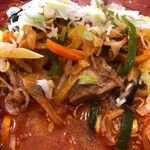 焼肉・冷麺 三千里 - カルビの角切りがトロトロなのに肉の旨みが感じられて旨い！