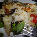 クオーレ・フォルテ - えーと　この一品の名前失念　　ライスが下に　上が野菜　チーズも有ったような・・・