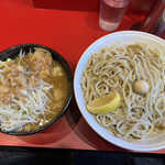 麺屋 HERO - つけ麺 大盛(野菜、ニンニク、アブラ)