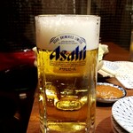 やき鳥 おねぎ - アサヒ生（中）：610円