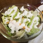 キッチン ブルー グローブ - サラダのアップ