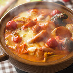 Special minestrone style tomato cheese hot pot