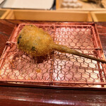 串かつ あーぼん - キヌサヤエンドウベーコン巻き