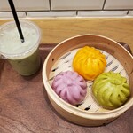 TOKYO PAO - 抹茶ソイラテとPAO(黒胡麻、エビチリ、油淋鶏)