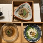 舎人庵・とんぼ - 前菜３種