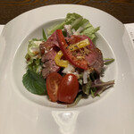 舎人庵・とんぼ - ローストビーフのサラダ