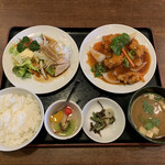 Midoritei - 酢豚　　蒸し鶏