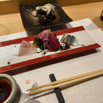 Umai Sushikan - 充実のつまみ。握り寿司の前に楽しみたい