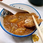 ゆたか食堂 - カレーのルーにつけて　この日はボトル入れたので8150円