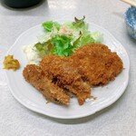 ゆたか食堂 - 牡蠣フライとヒレカツ