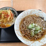 Kashiwaya - ミニかき揚げ丼セット  600円