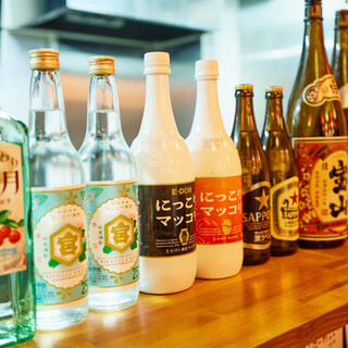 種類豐富的飲品菜單也為您準備了札幌赤星!