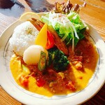 まがり CafeとBarトゥンバ - 料理写真:豚モツとカボチャのグアティータ風煮込み