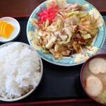 Niko Niko Shiyokudou - 野菜炒め定食  ご飯大盛り