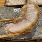 天ぷら たけうち - この甘鯛が本当にすごい。断面で伝わるよね。