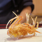 天ぷら たけうち - ピースサイン車海老の殻