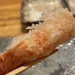 天ぷら たけうち - 楽しそうな表情の衣