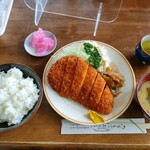みのり食堂 - サービス品：ジャンボチキンカツ定食650円
