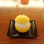 Nadai Tonkatsu Katsukura - デザートは柚子の陶器で〜♬
