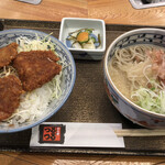 Memboutsurutsuru - ソースかつ丼＆おろし蕎麦セット¥980、麺大盛り＋¥150