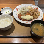 やよい軒 - チキン南蛮＆生姜焼き定食