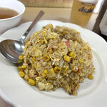 チャーハンとルービー小瓶