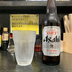 ミヤビ - ビール。グラスも冷え冷え。