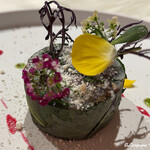 プチレストラン ブーケ・ド・フランス - 鯵と生ハム､絹鞘と大葉の砧巻