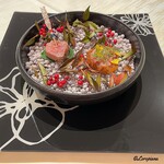 プチレストラン ブーケ・ド・フランス - 大間の本鮪のカマトロのフュメとタルタル