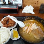 Ramen Shoppu Azumaya - 塩ネギラーメン唐揚げセット