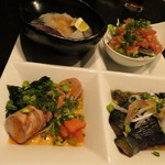 魚んと - 【再訪5】本日の早物。あん肝、しめ鯖おろしあえ、コハダマリネ、ナスの煮びたし