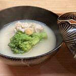 一本杉 川嶋 - 加能蟹　白味噌仕立て　菜の花　丸大根