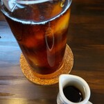 Kasei Nama Pasuta To Shunsai Itarian Ajio - ランチドリンクの水出しアイスコーヒー