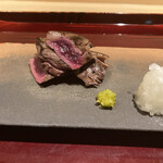 銀座 しのはら - 福井と岐阜の鴨ロース　玉鋼焼