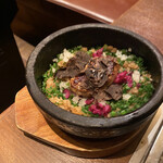 麻布十番焼肉 Kintan - フォアグラとトリュフの石焼ビビンパ