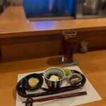 鮮魚と鰻 清流満月 野毛 - お通し